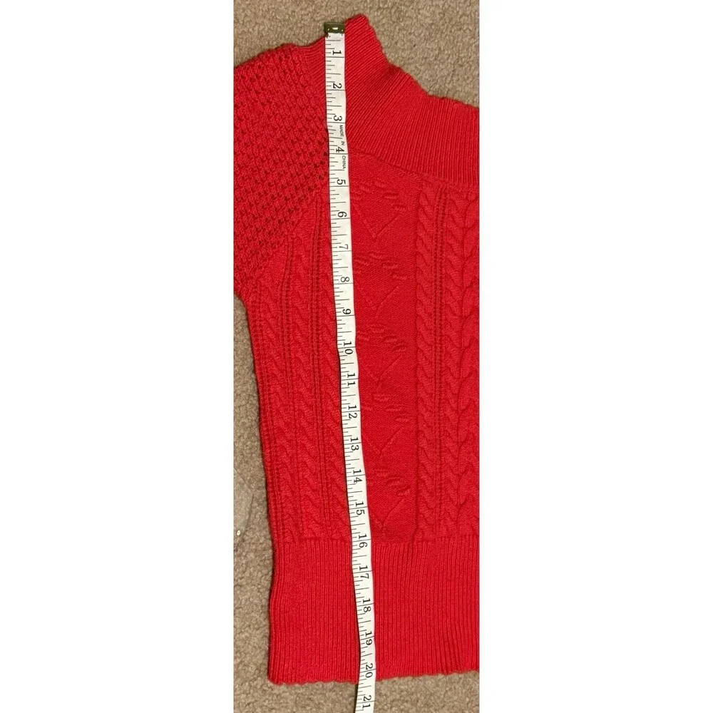 Willow & Root red off shoulder sweater size medium